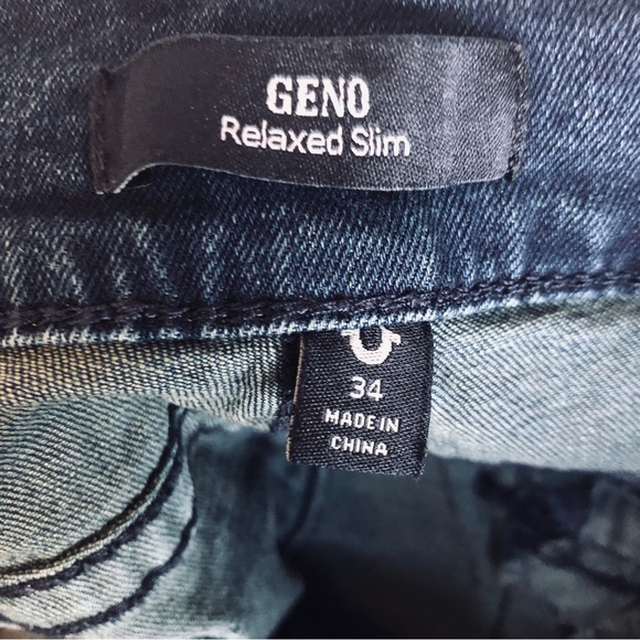 True Religion Geno Flap Big T Stitch Slim Jean W34/L34 - Picture 9 of 11